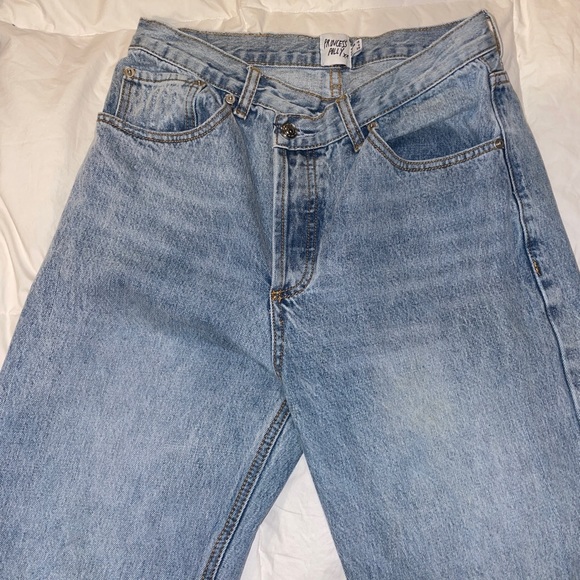 Princess Polly Asymetrical Denim - Picture 2 of 3
